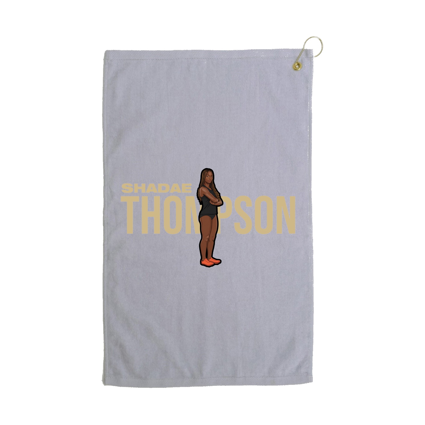 Golf Towel — Player Name in Grey
