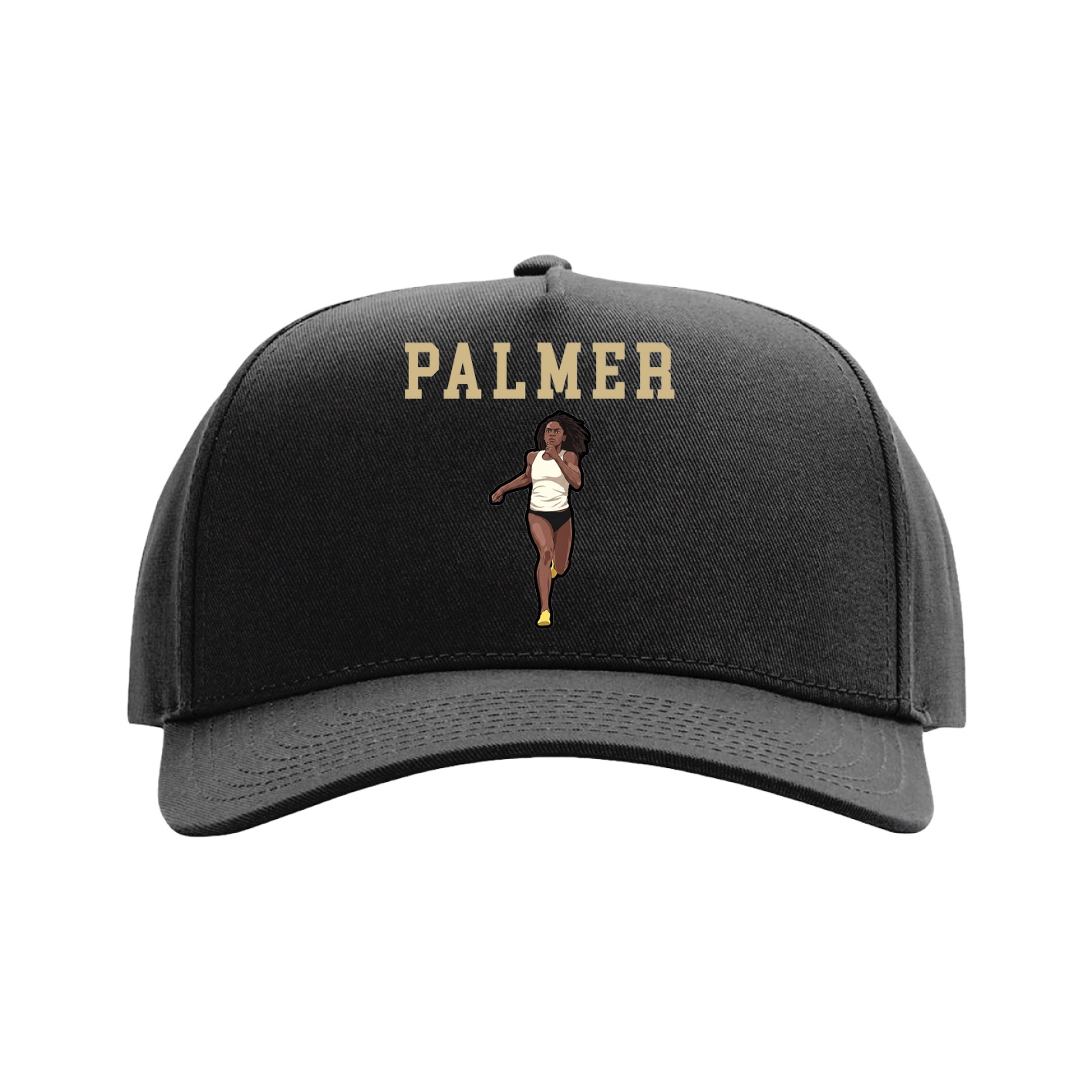 Full Fabric Five-Panel Champ Cap — Shirsey in Black