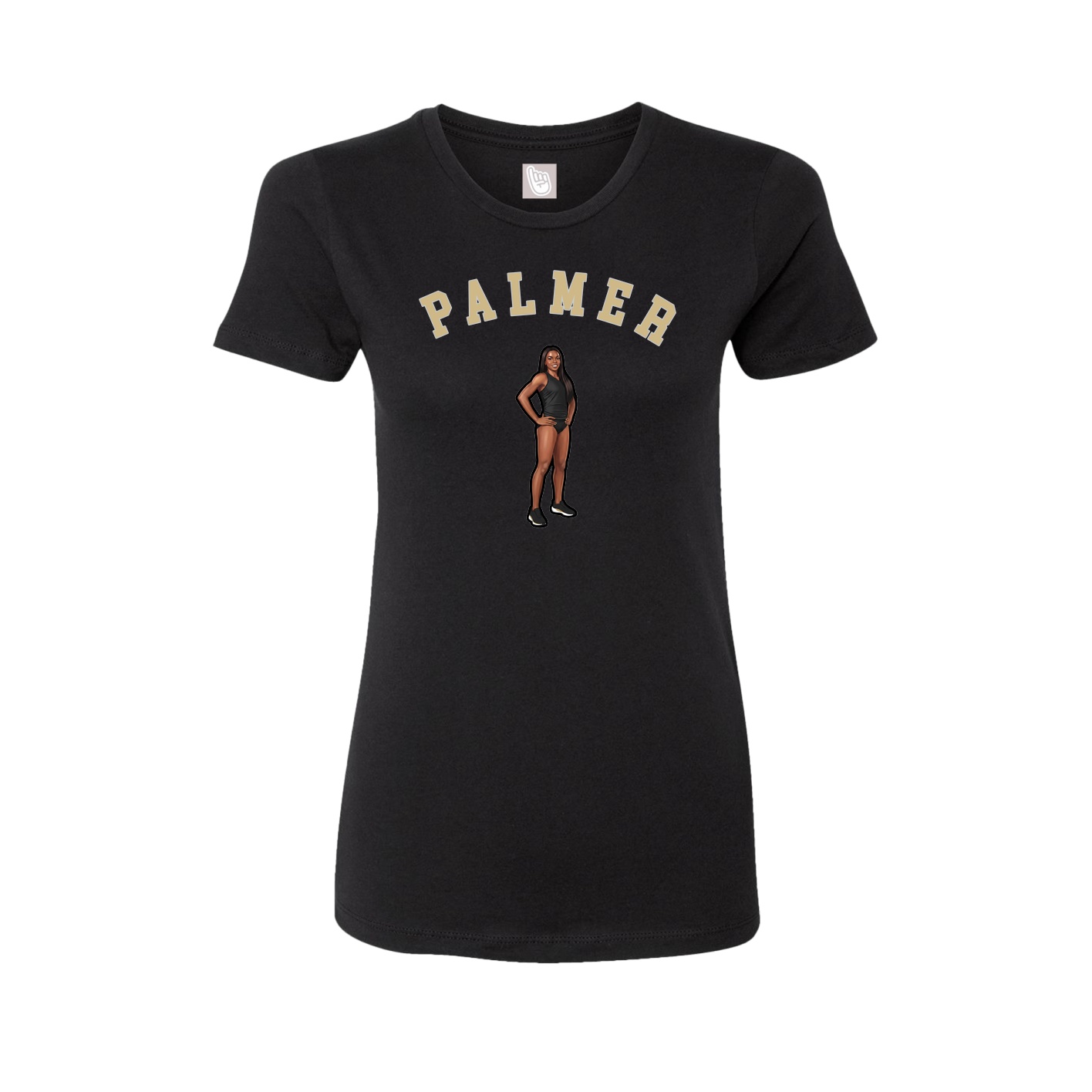 Fitted Women's Tee — Shirsey Arch in Black