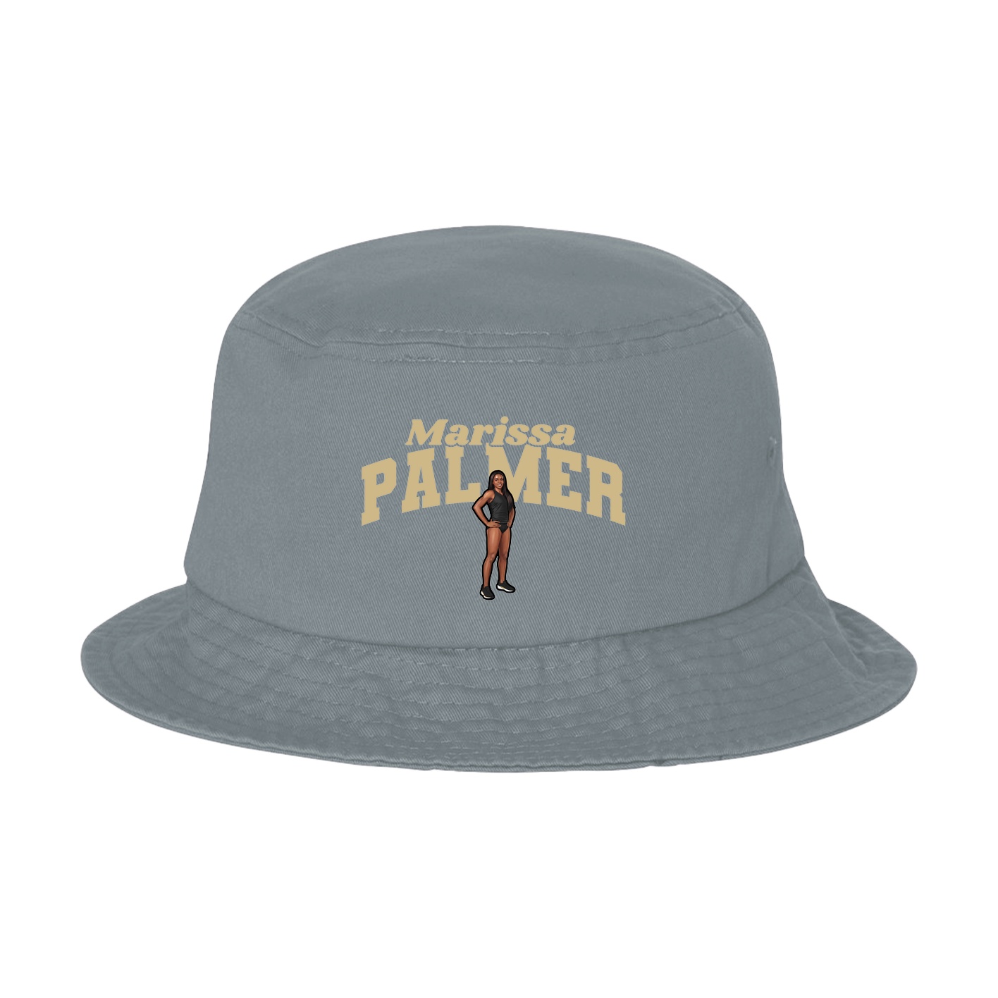 Bucket Cap — Signature Arch in Grey