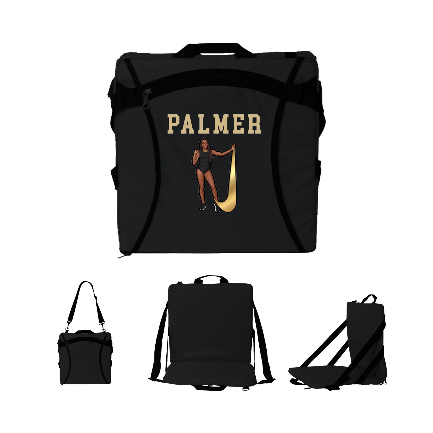 Folding Stadium Seat — Shirsey in Black