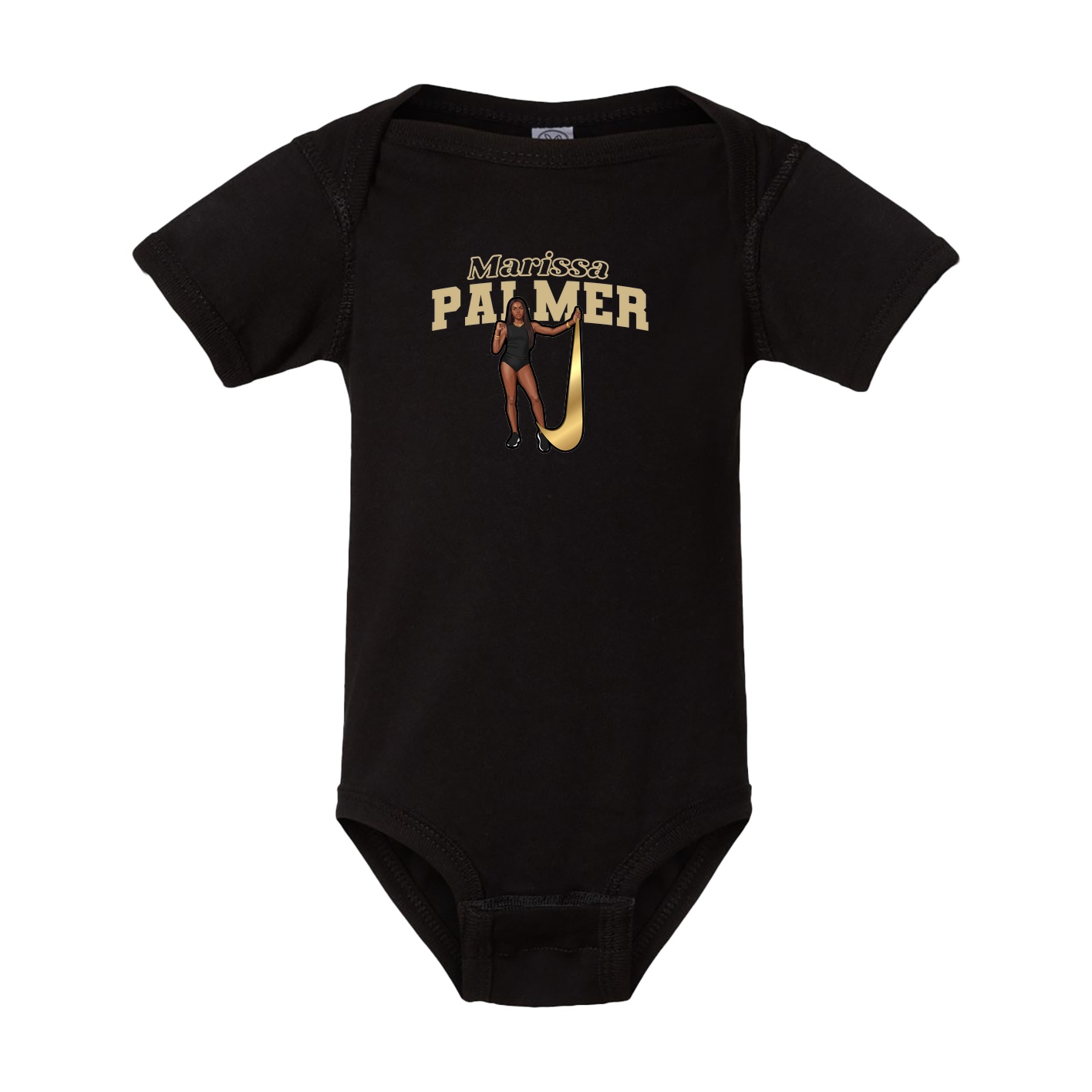 Baby Onesie — Name Arch in Black