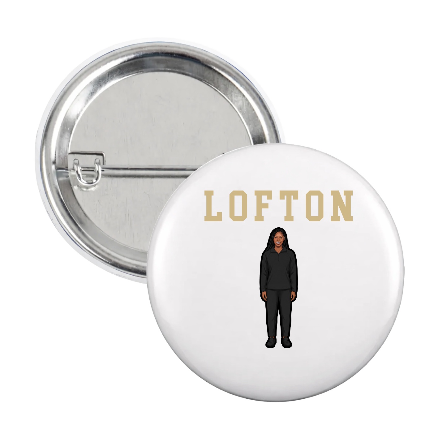 Game Day Button — Shirsey in White