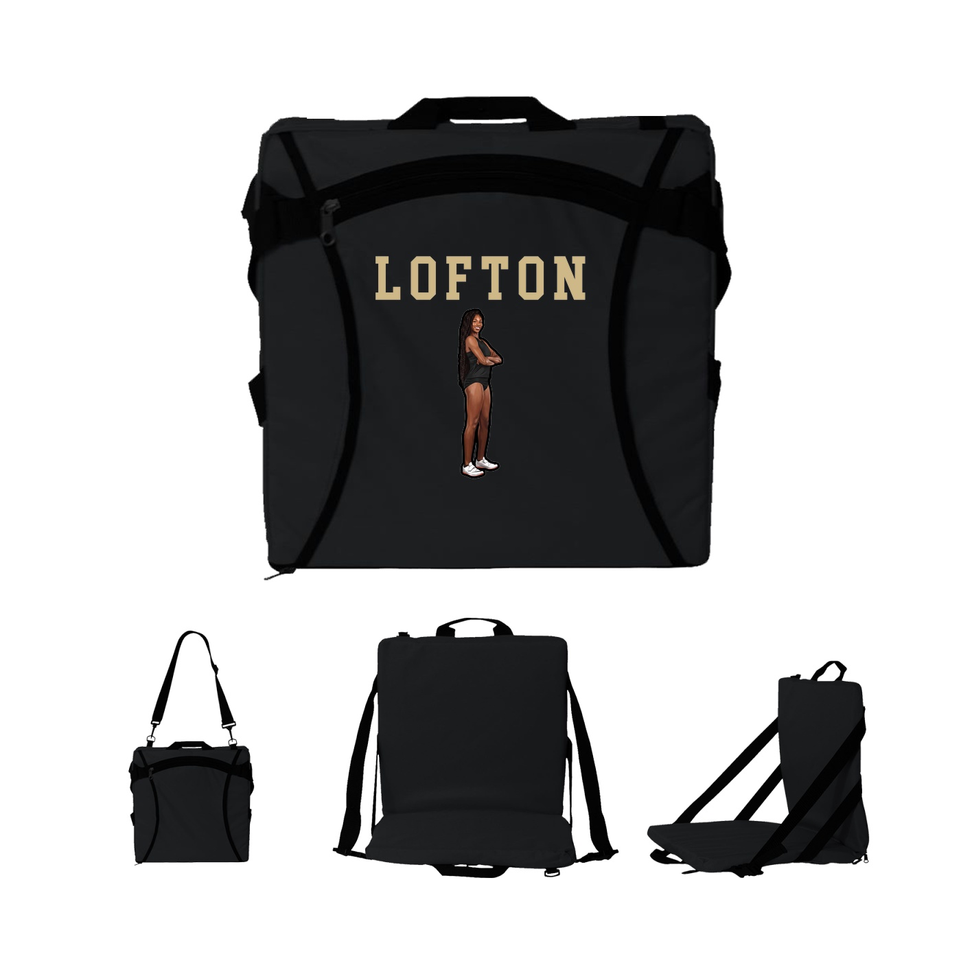 Folding Stadium Seat — Shirsey in Black