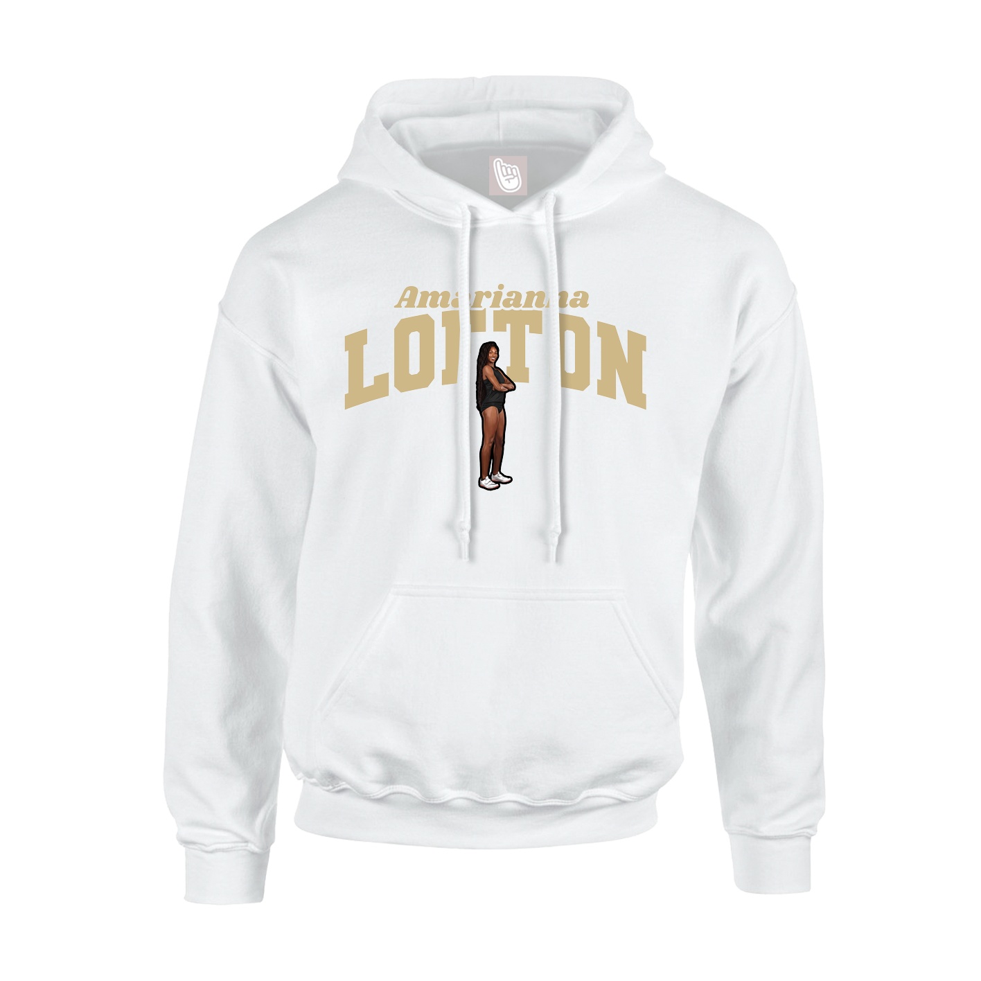 Youth Hoodie — Signature Arch in White
