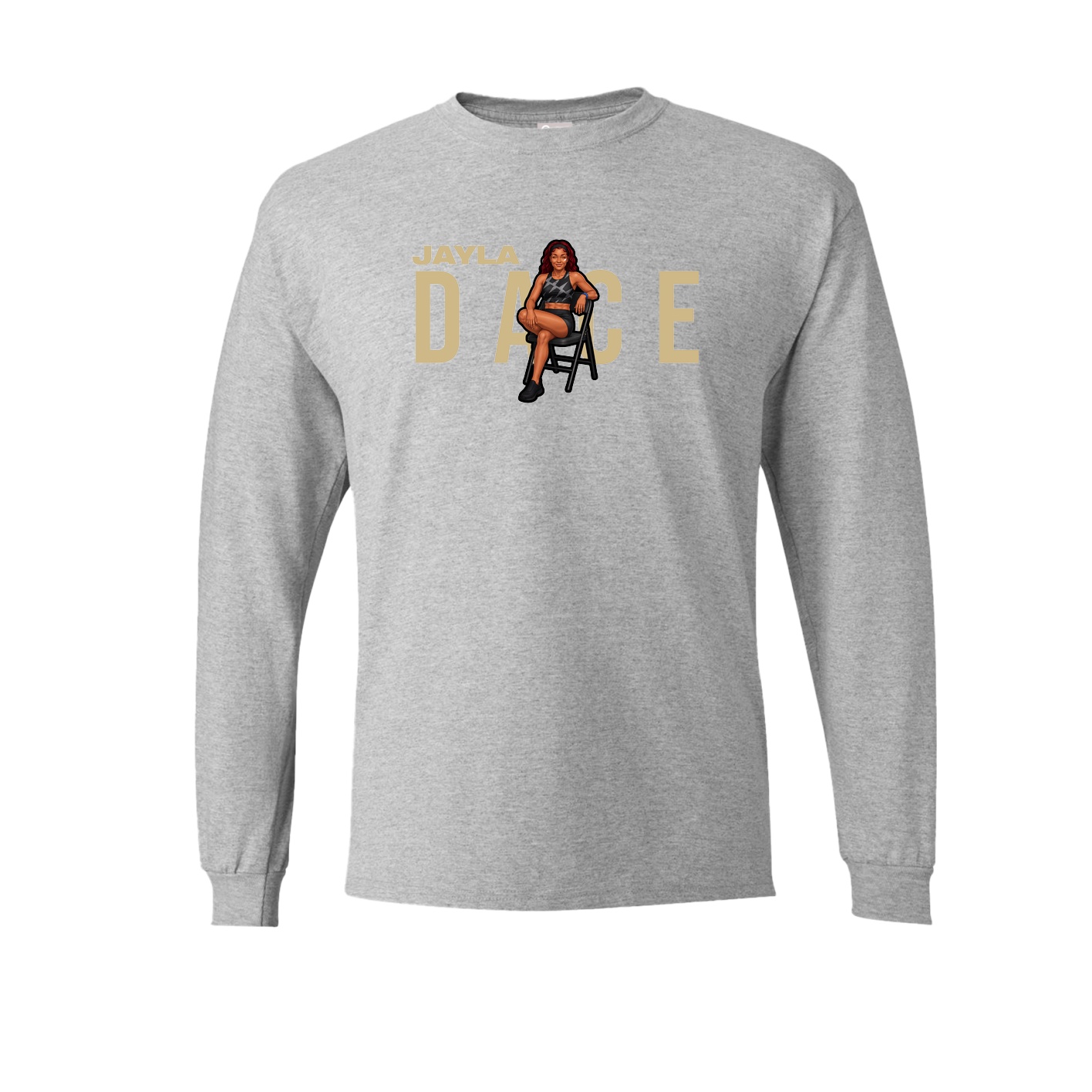 Long Sleeve Tee — Player Name in Grey