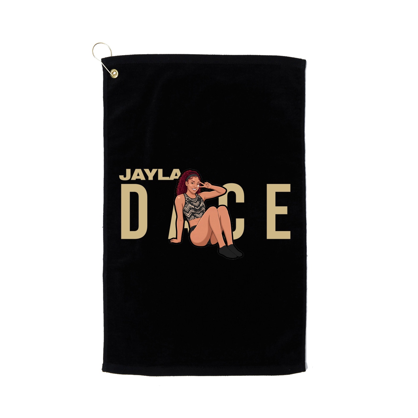 Golf Towel — Player Name in Black