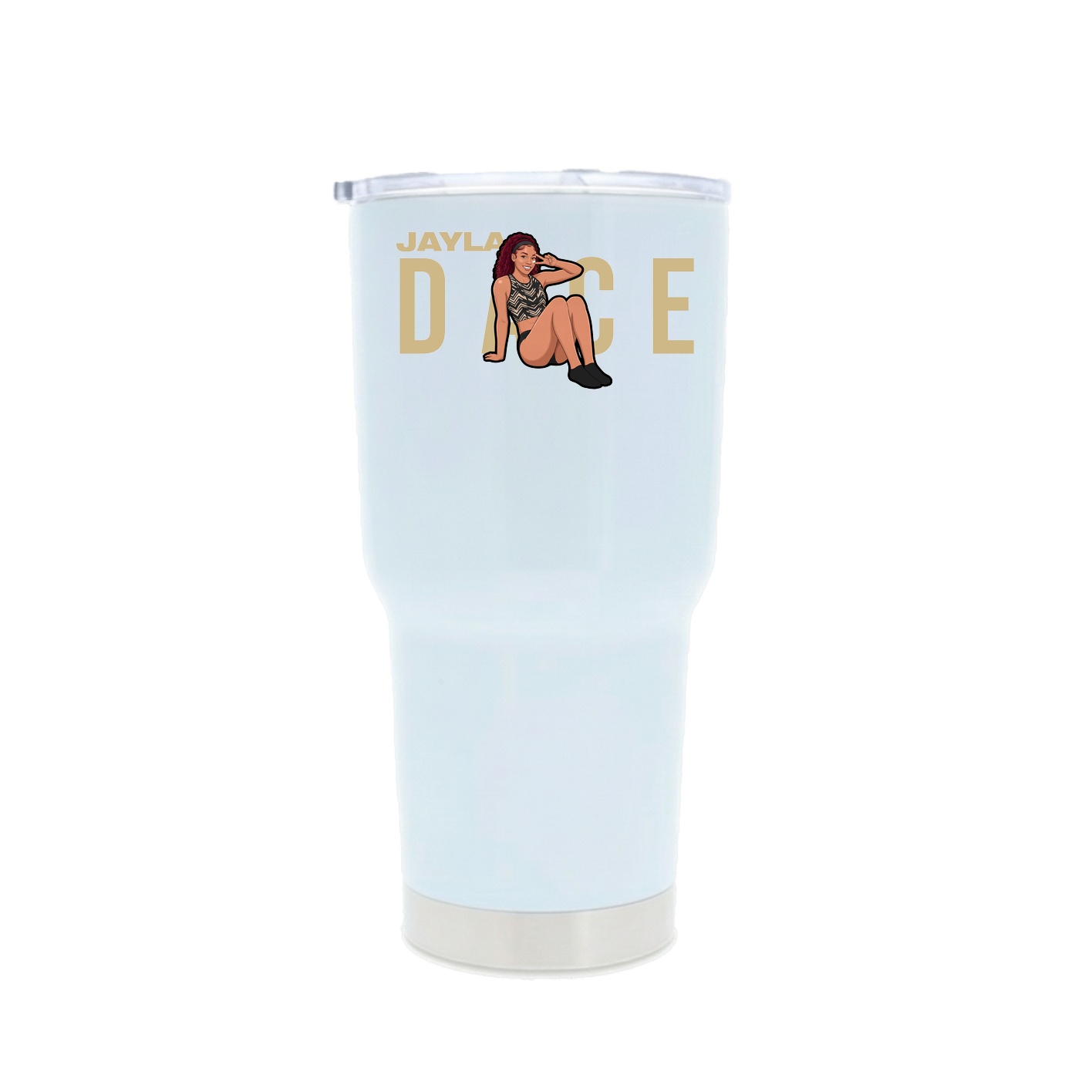 30oz Stainless Steel Tumbler — Player Name in White