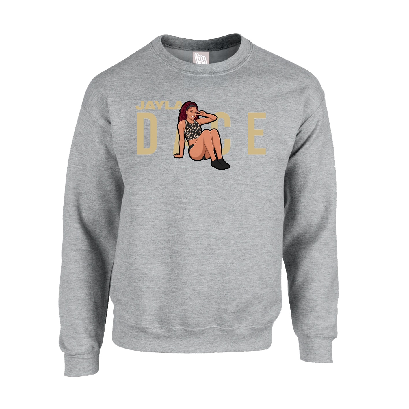 Fleece Crew — Player Name in Grey
