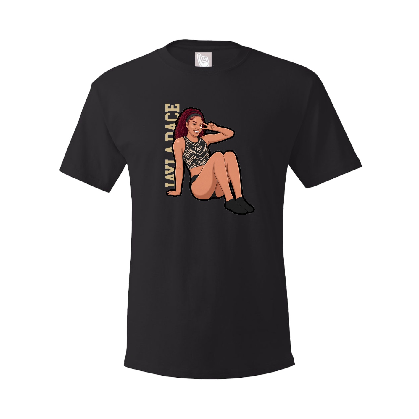 Youth Tee — Name Vertical in Black