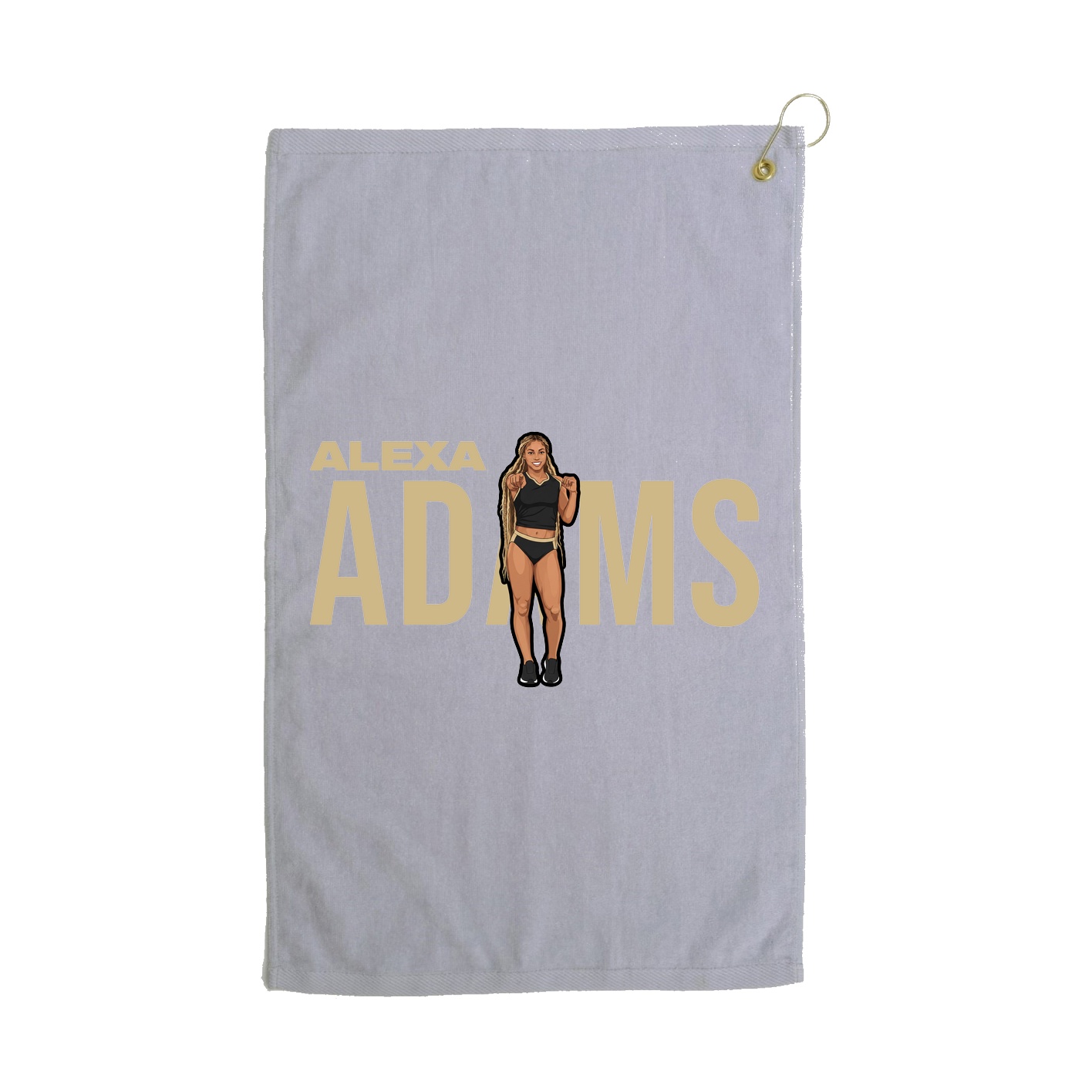 Golf Towel — Player Name in Grey