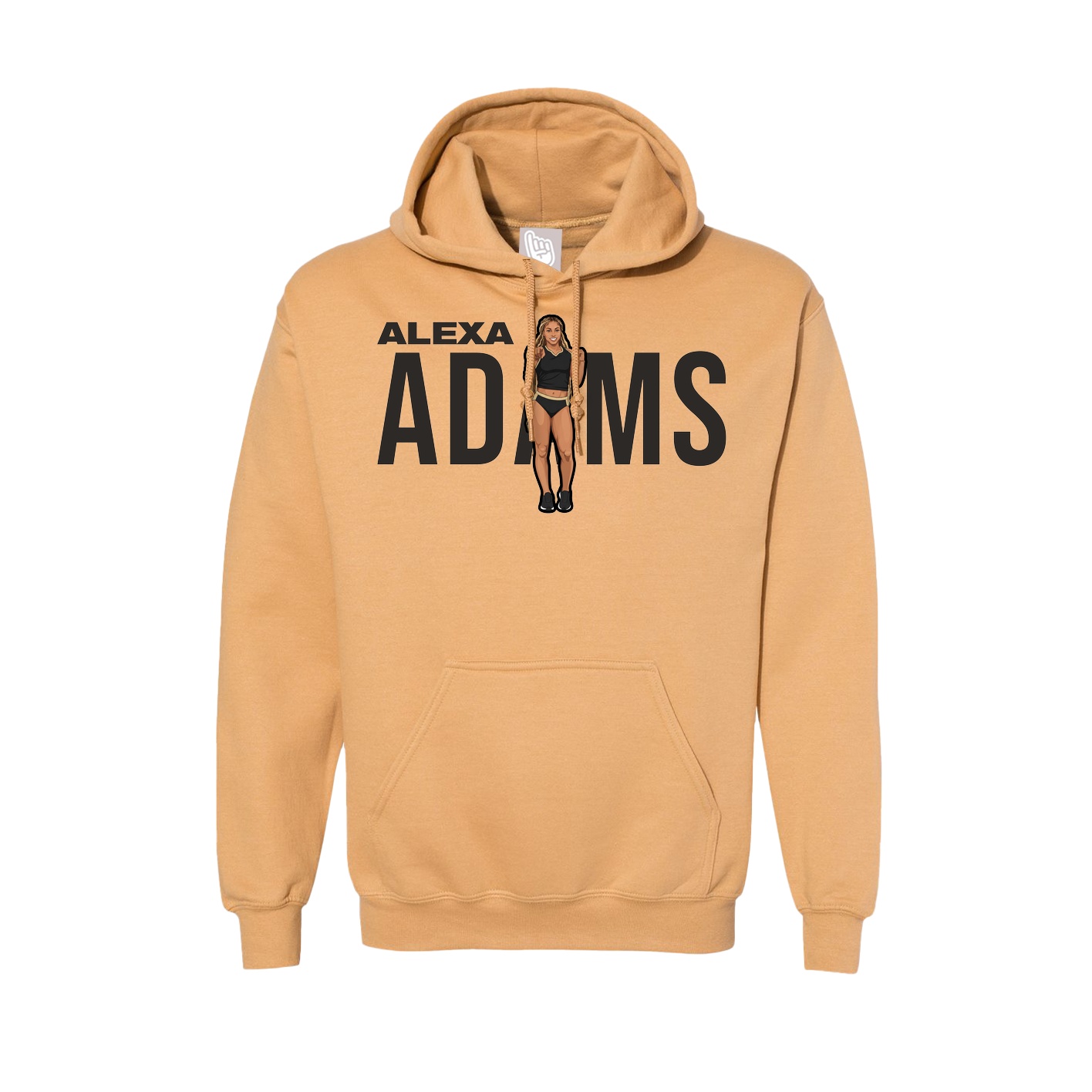 Hoodie — Player Name in Vegas Gold