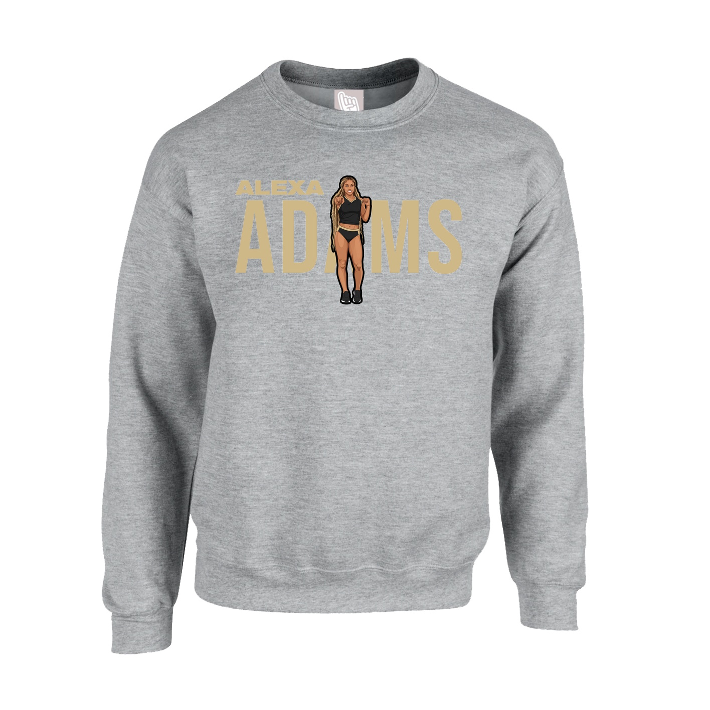 Fleece Crew — Player Name in Grey