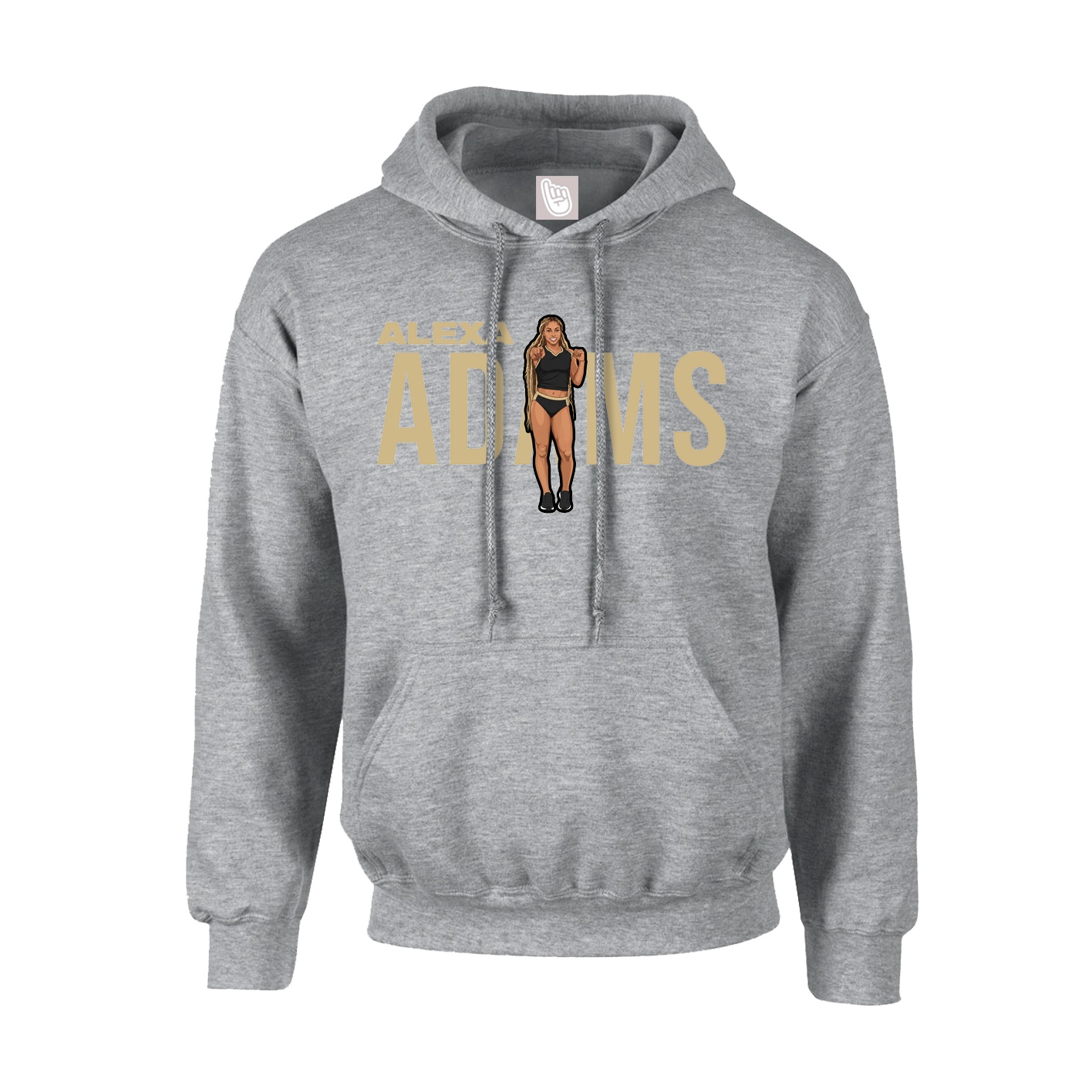 Youth Hoodie — Player Name in Grey
