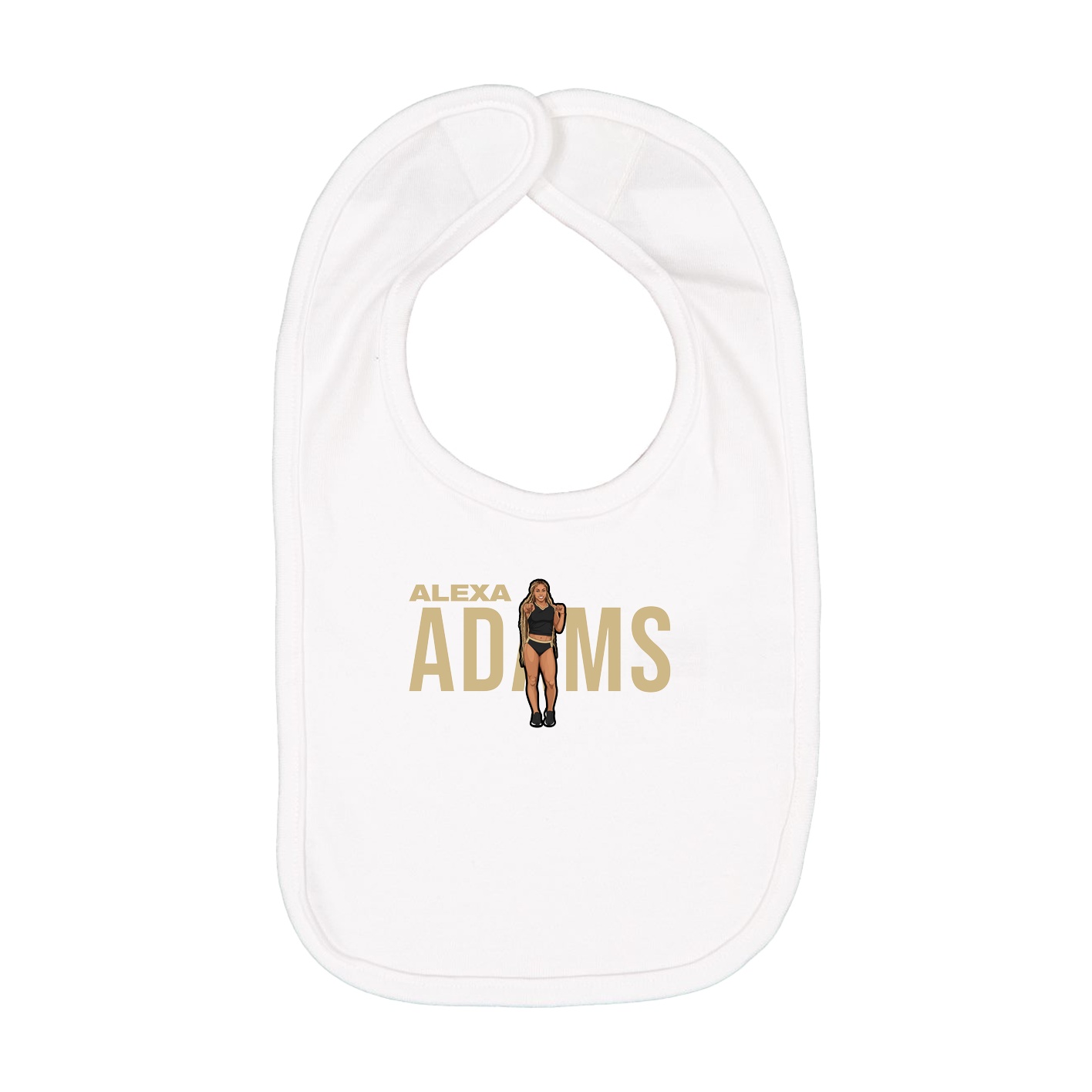 Infant Bib — Player Name in White