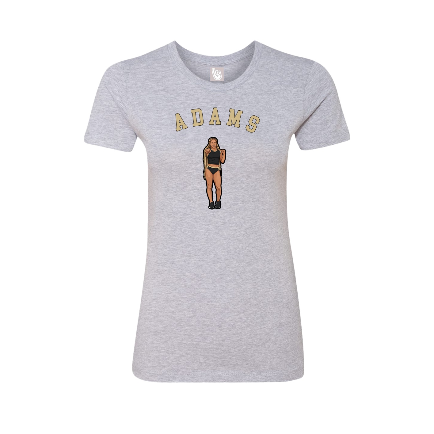 Fitted Women's Tee — Shirsey Arch in Grey