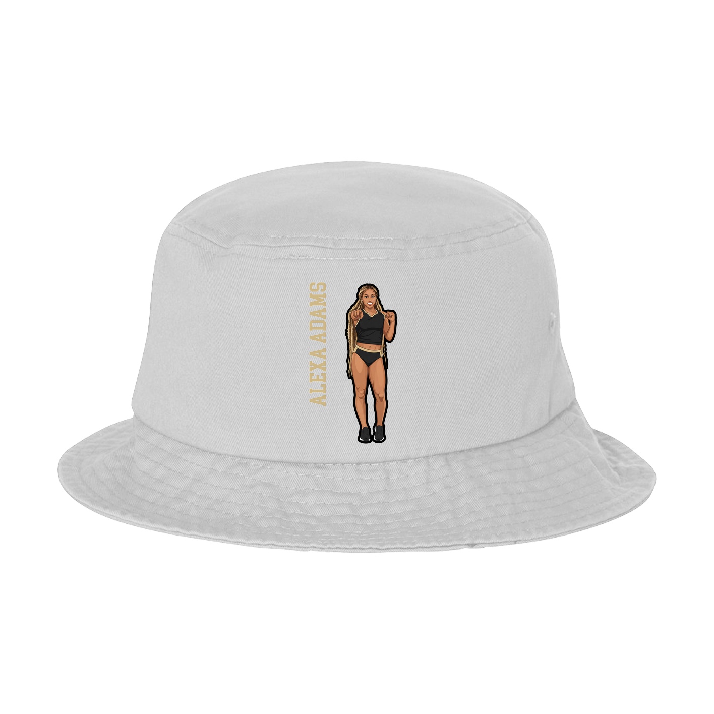 Bucket Cap — Name Vertical in White