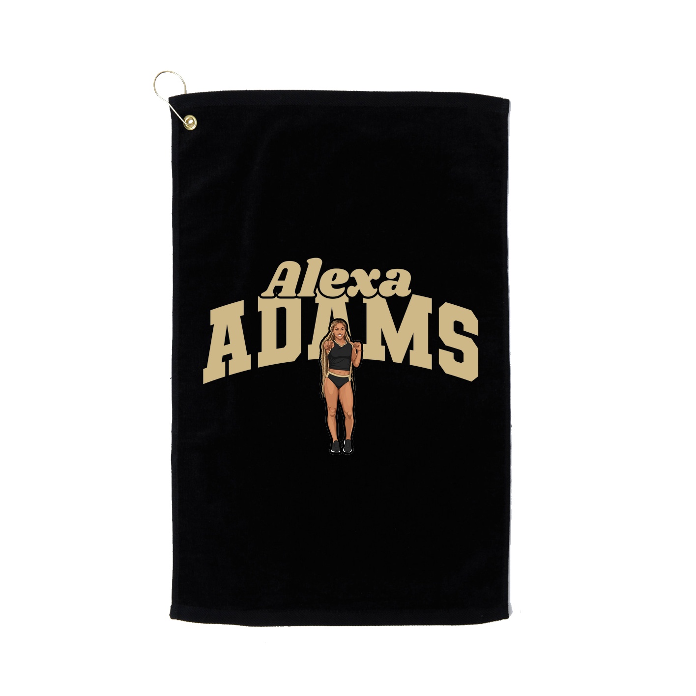 Golf Towel — Signature Arch in Black