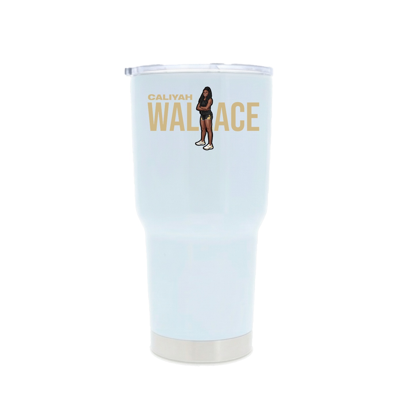 30oz Stainless Steel Tumbler — Player Name in White