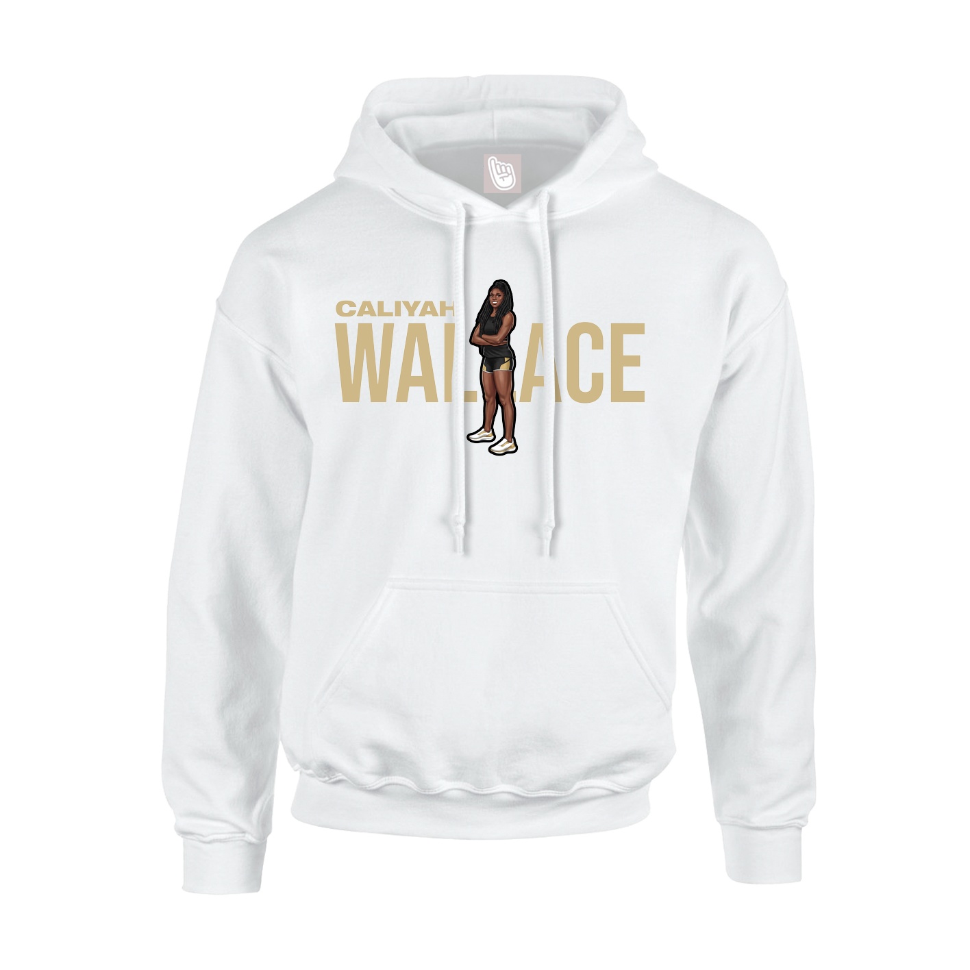 Youth Hoodie — Player Name in White