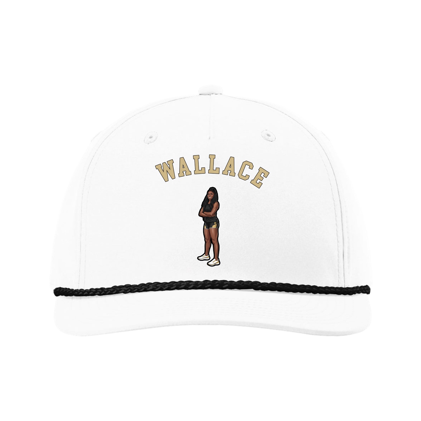 Five-Panel Classic Rope Cap — Shirsey Arch in White