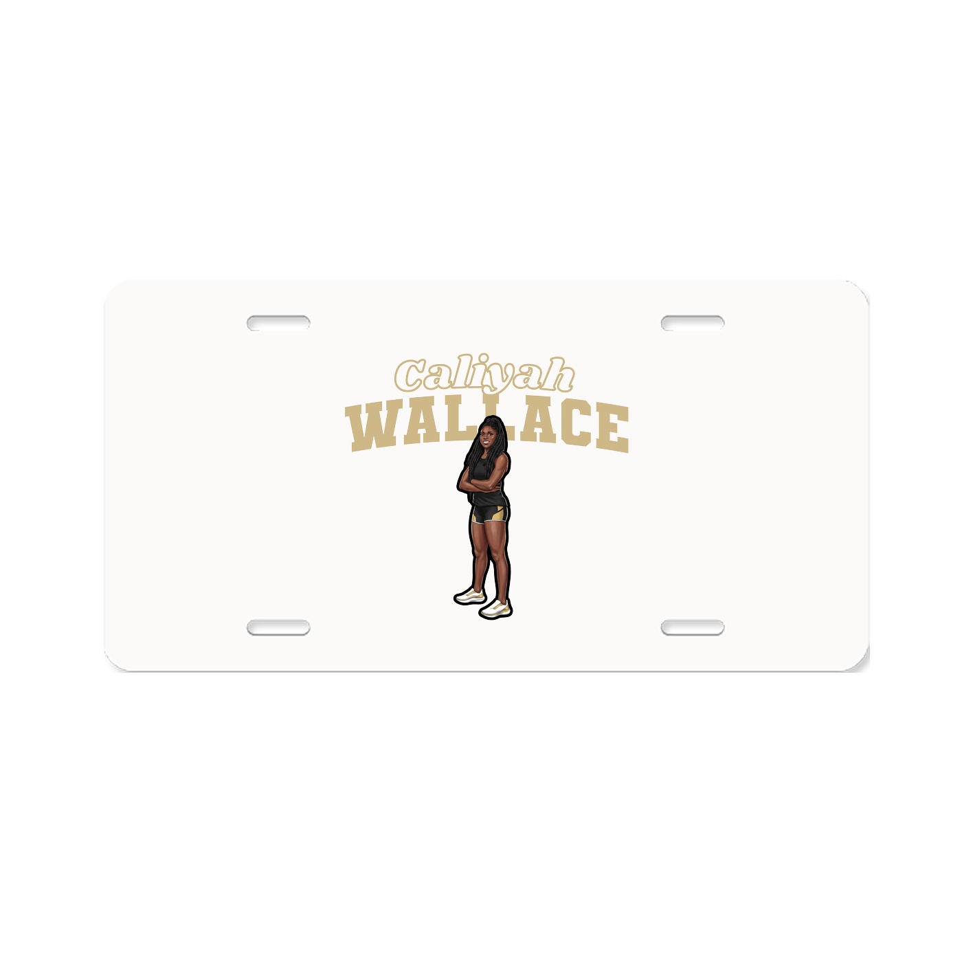 License Plate — Name Arch in Classic