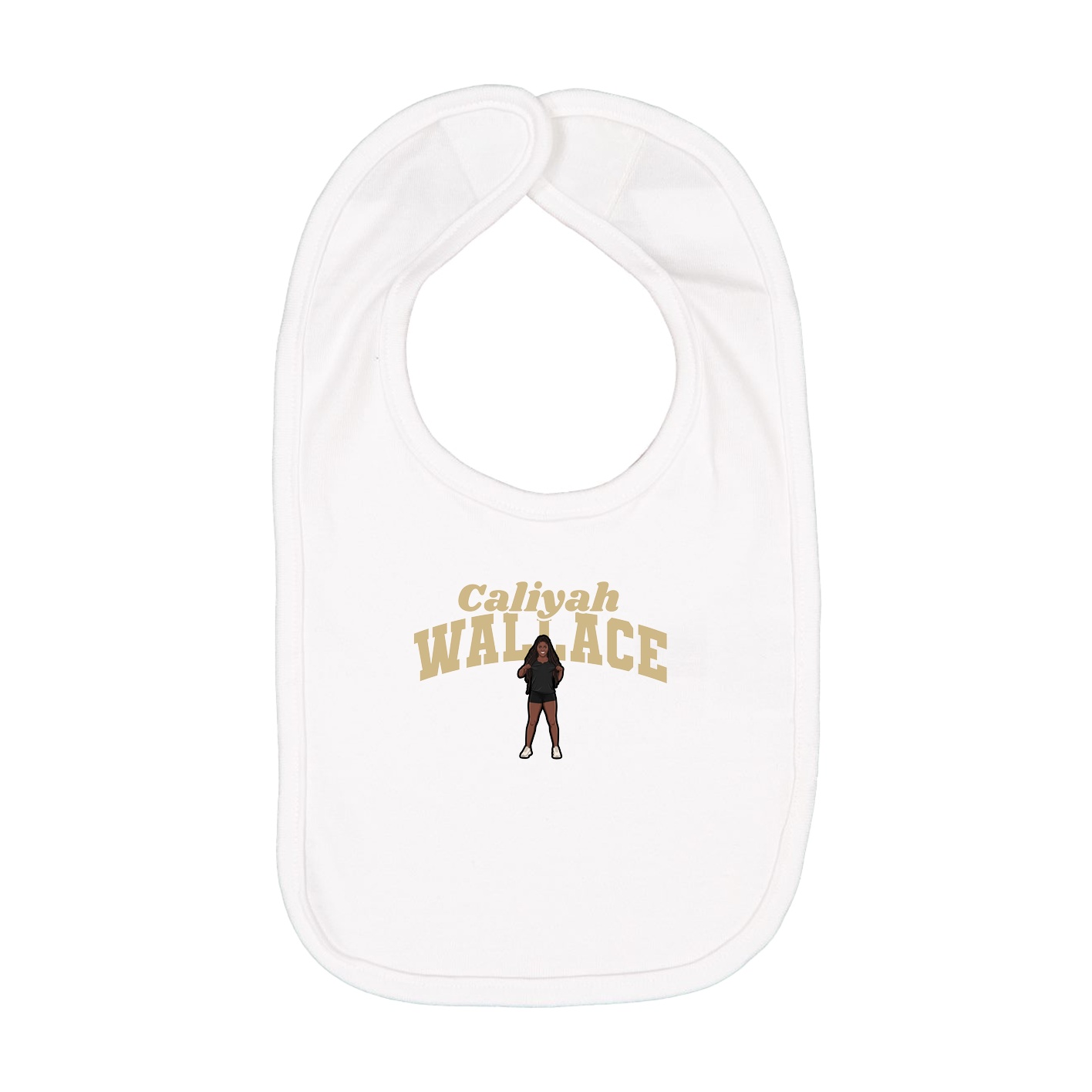 Infant Bib — Signature Arch in White