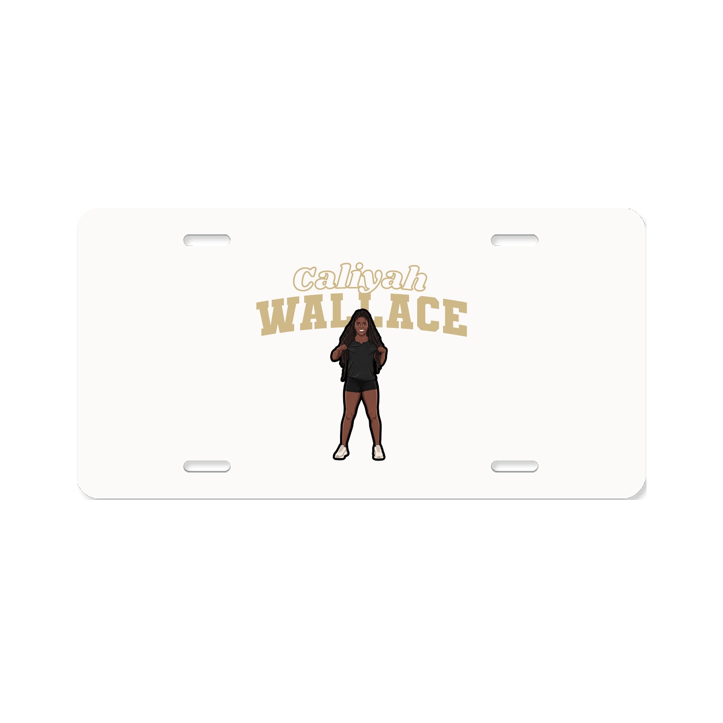 License Plate — Name Arch in Classic