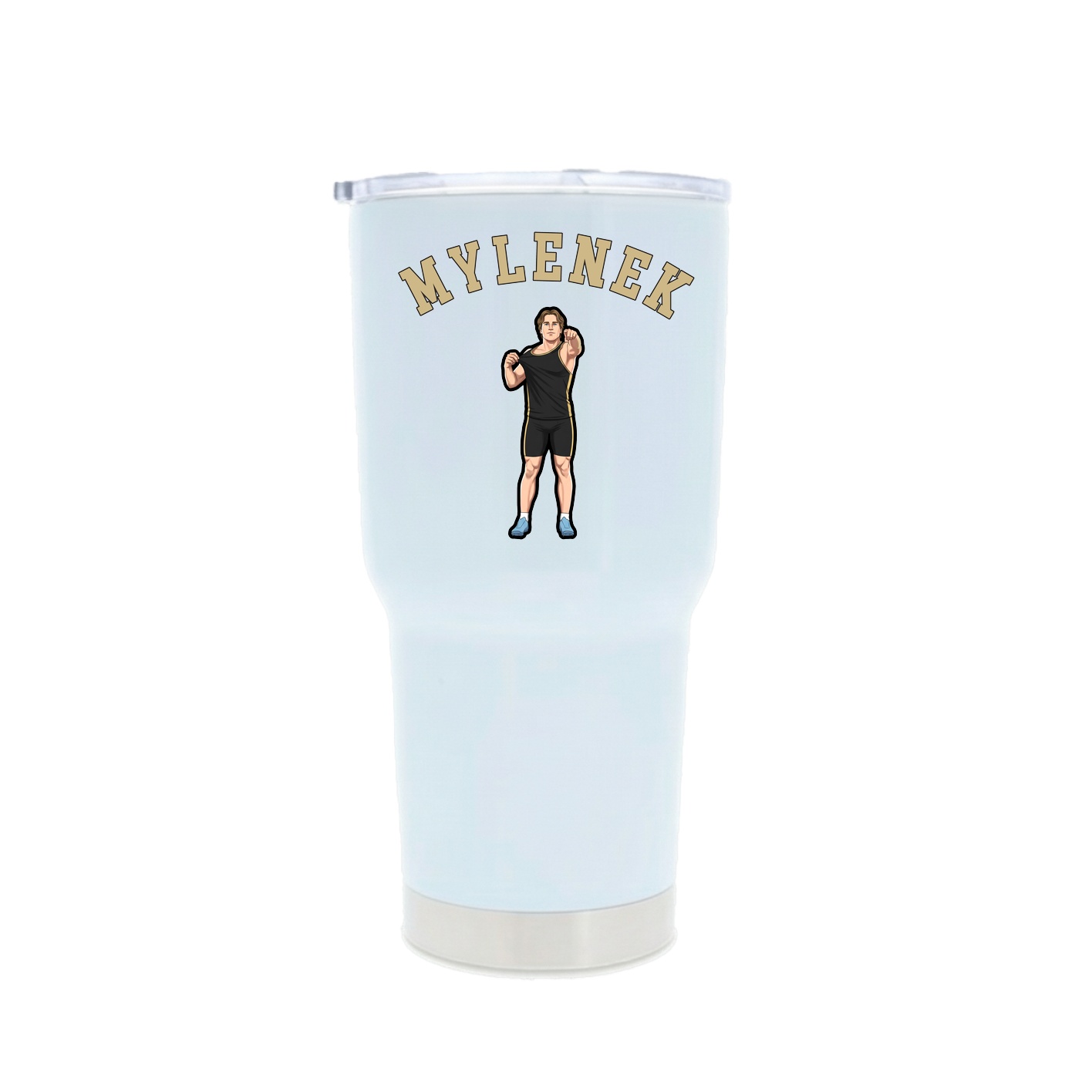 30oz Stainless Steel Tumbler — Shirsey Arch in White