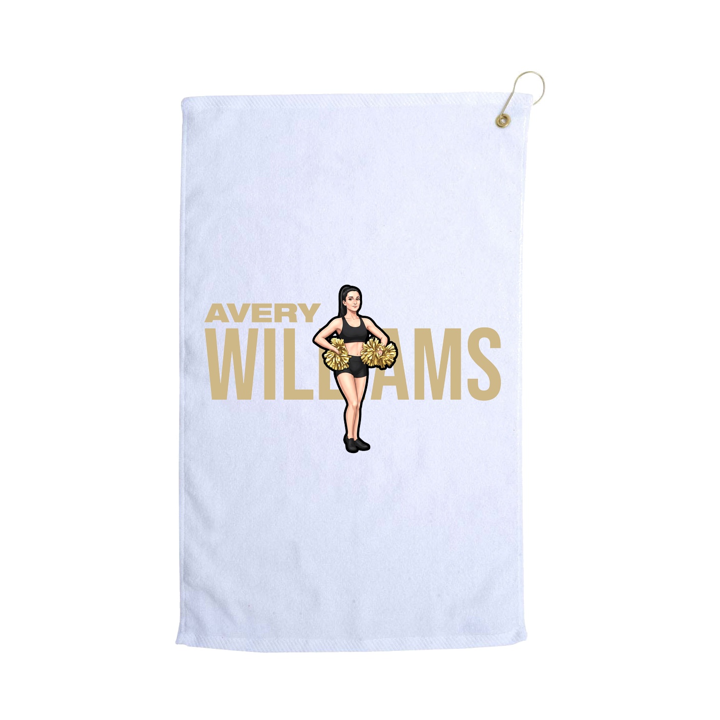 Golf Towel — Player Name in White