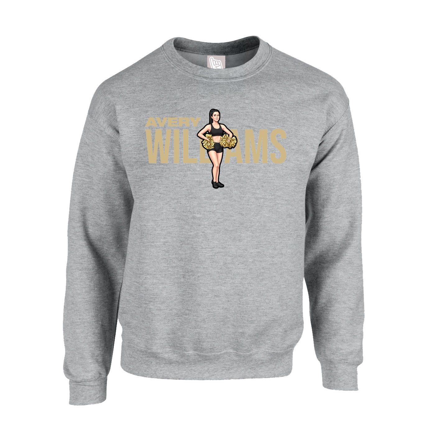 Fleece Crew — Player Name in Grey