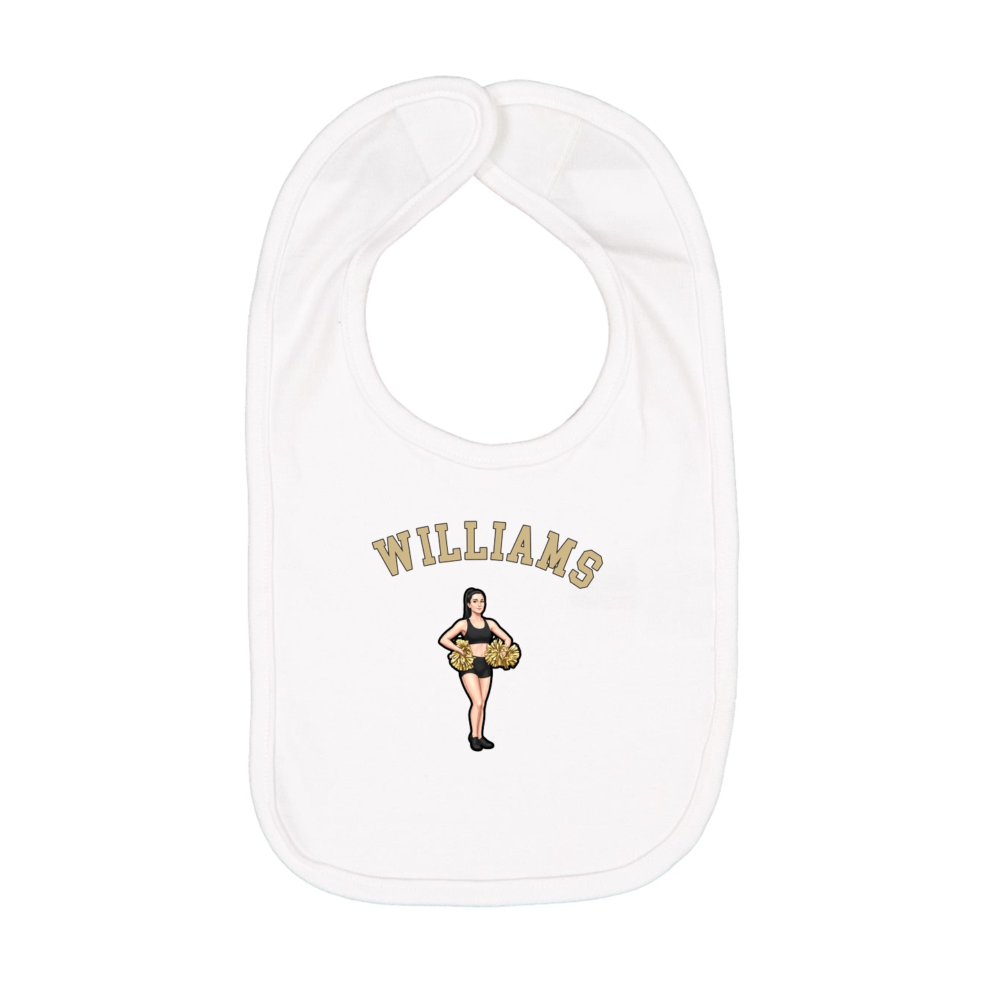 Infant Bib — Shirsey Arch in White
