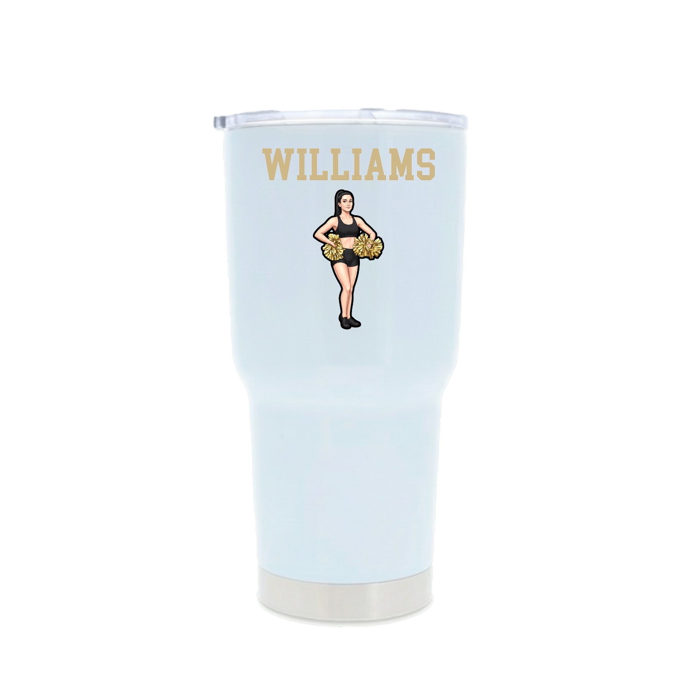 30oz Stainless Steel Tumbler — Shirsey in White