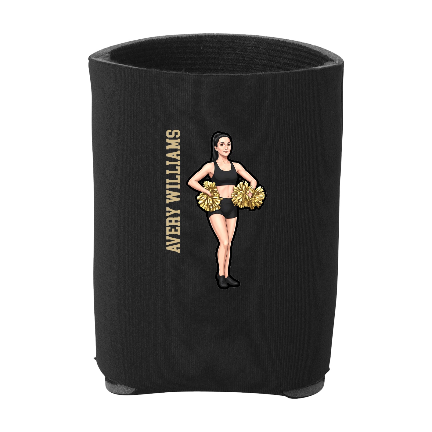 Can Holder — Name Vertical in Black