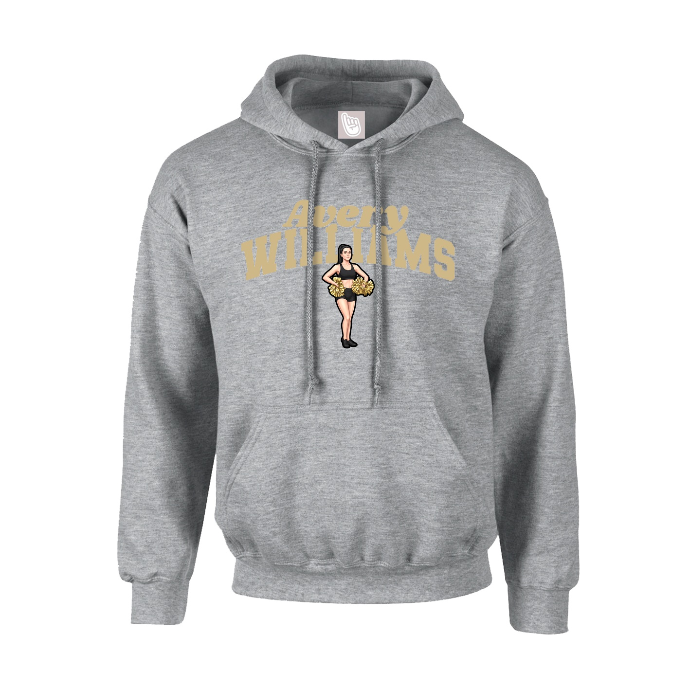 Youth Hoodie — Signature Arch in Grey