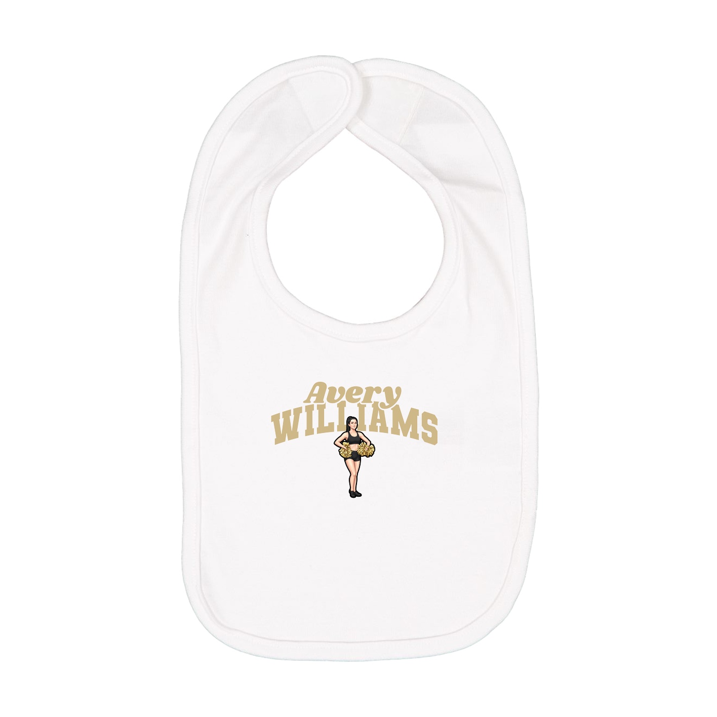 Infant Bib — Signature Arch in White