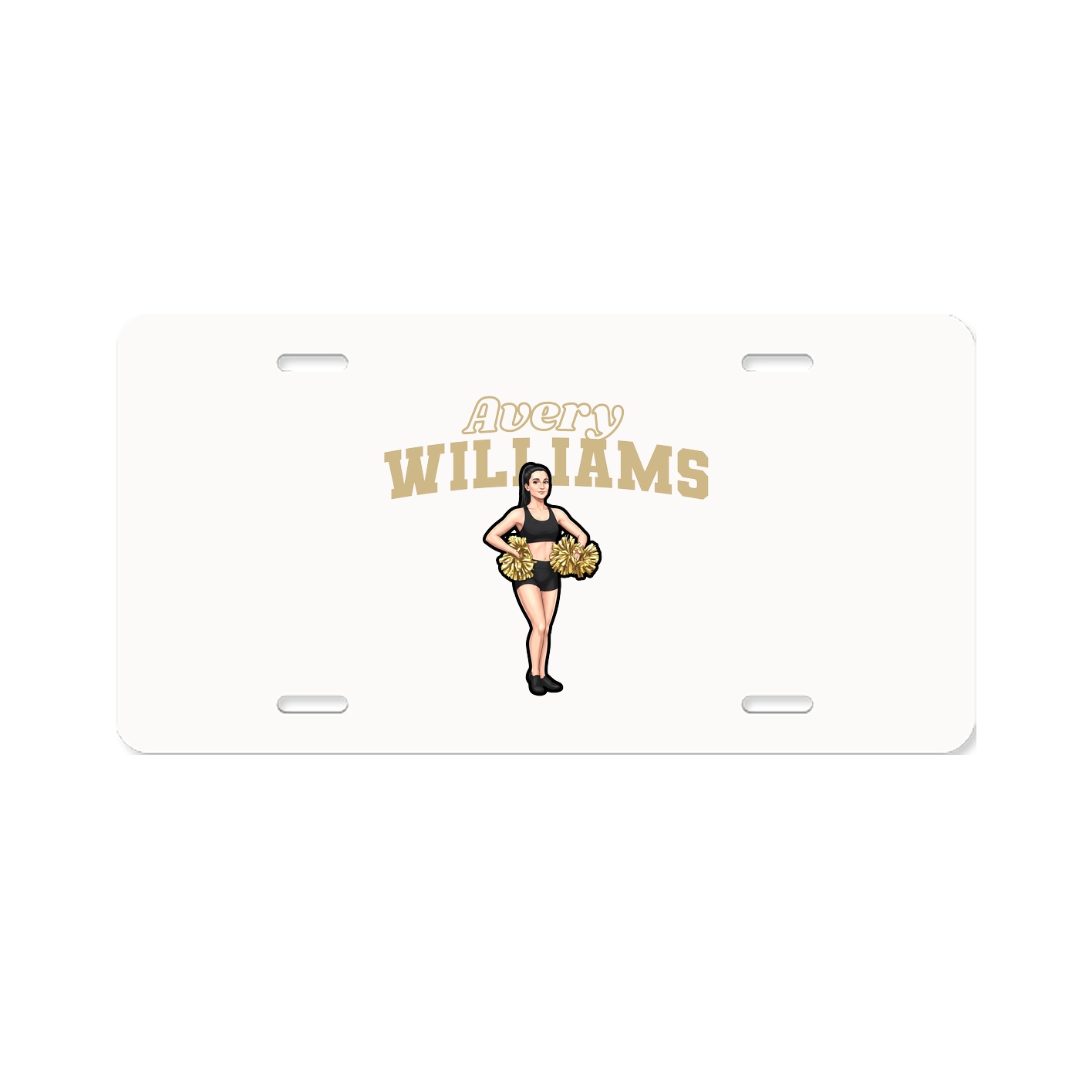 License Plate — Name Arch in Classic