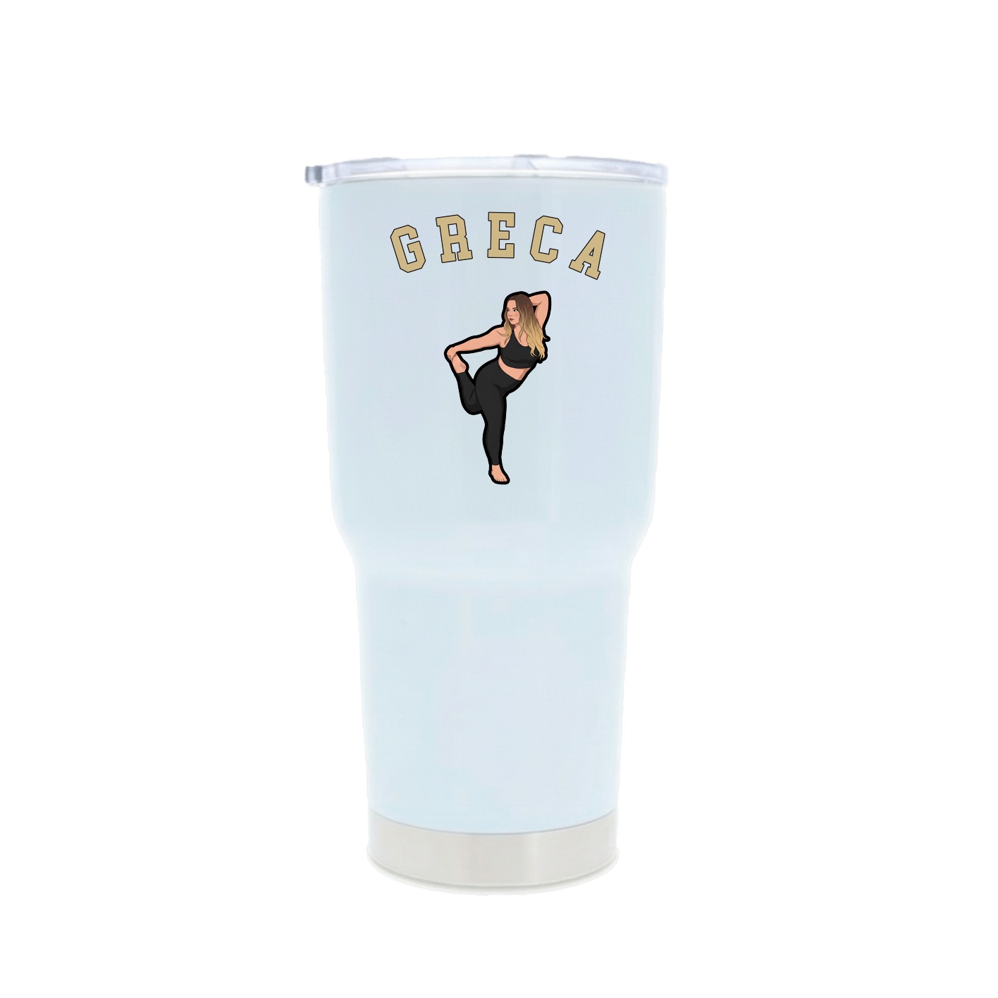 30oz Stainless Steel Tumbler — Shirsey Arch in White