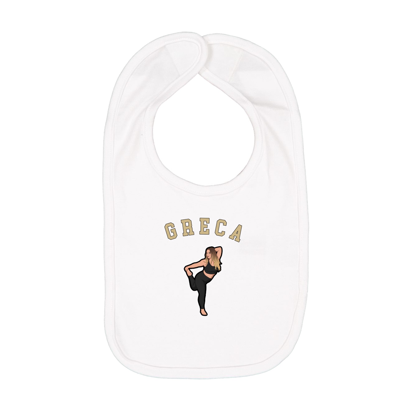 Infant Bib — Shirsey Arch in White