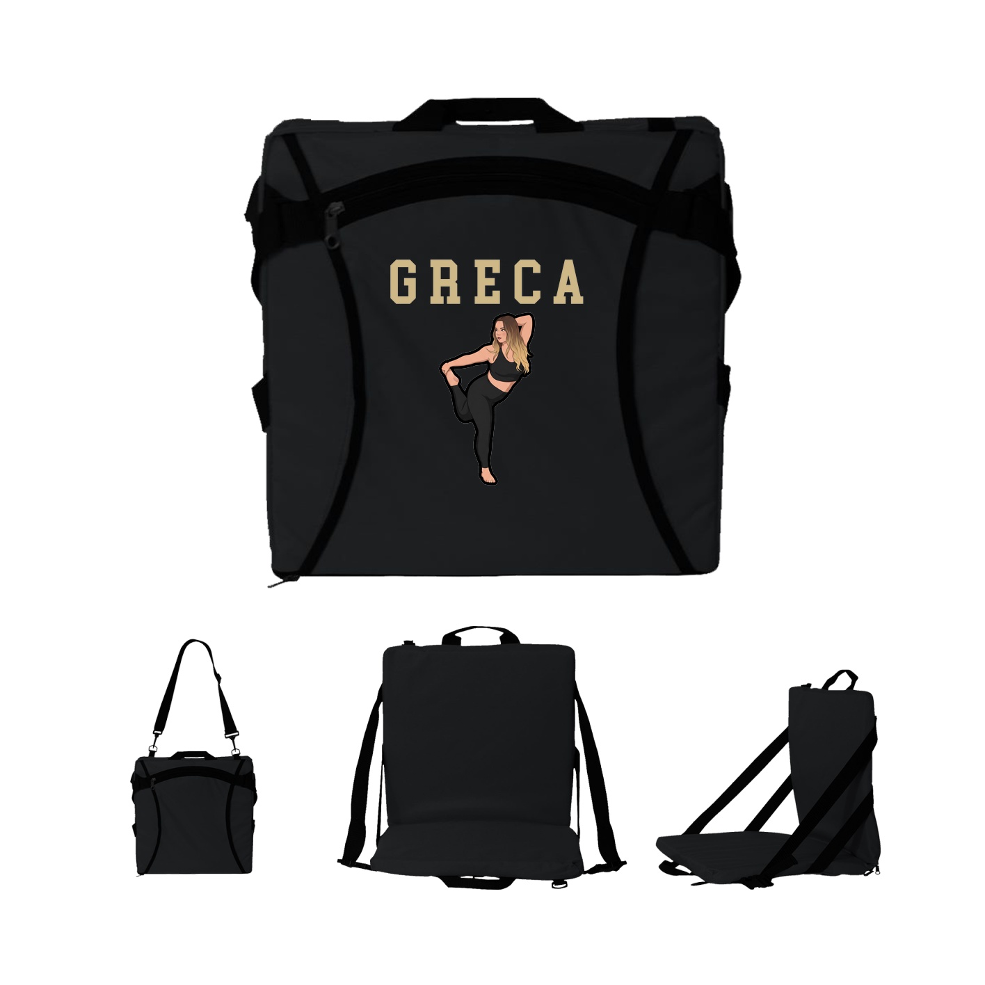 Folding Stadium Seat — Shirsey in Black