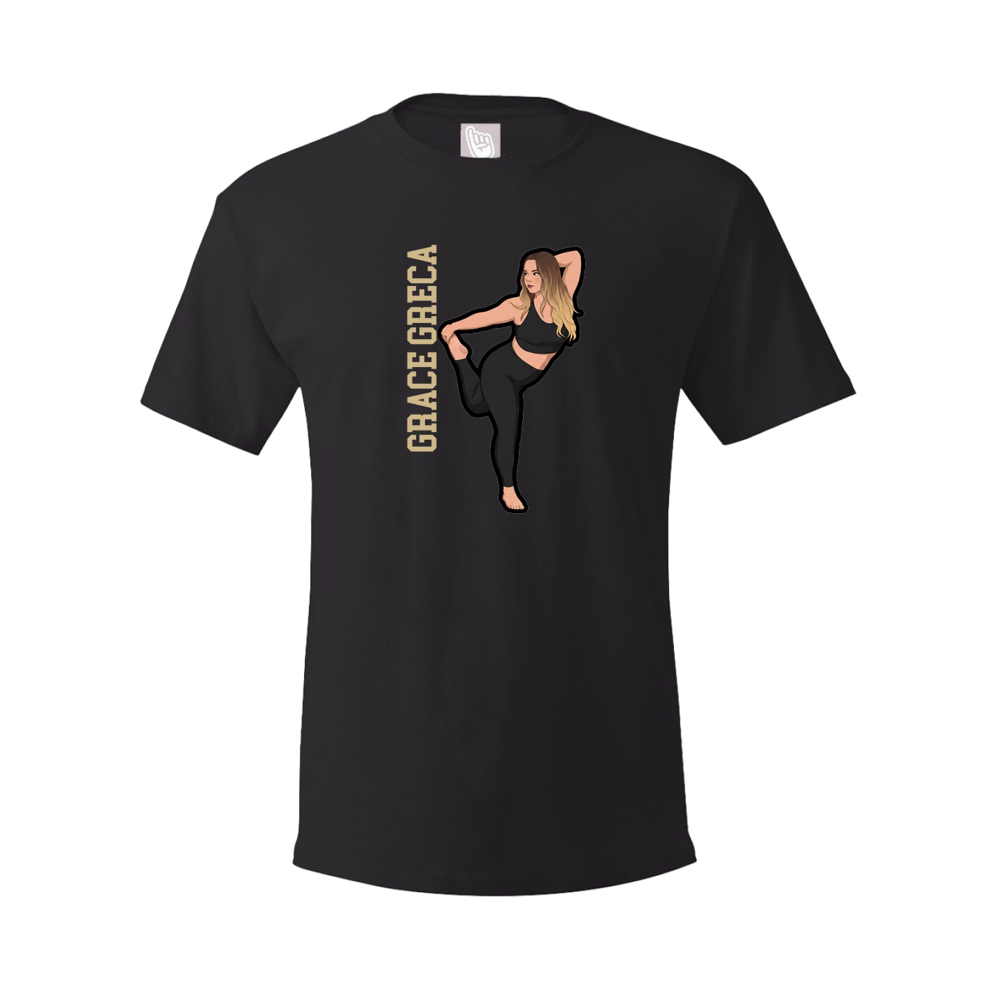 Youth Tee — Name Vertical in Black
