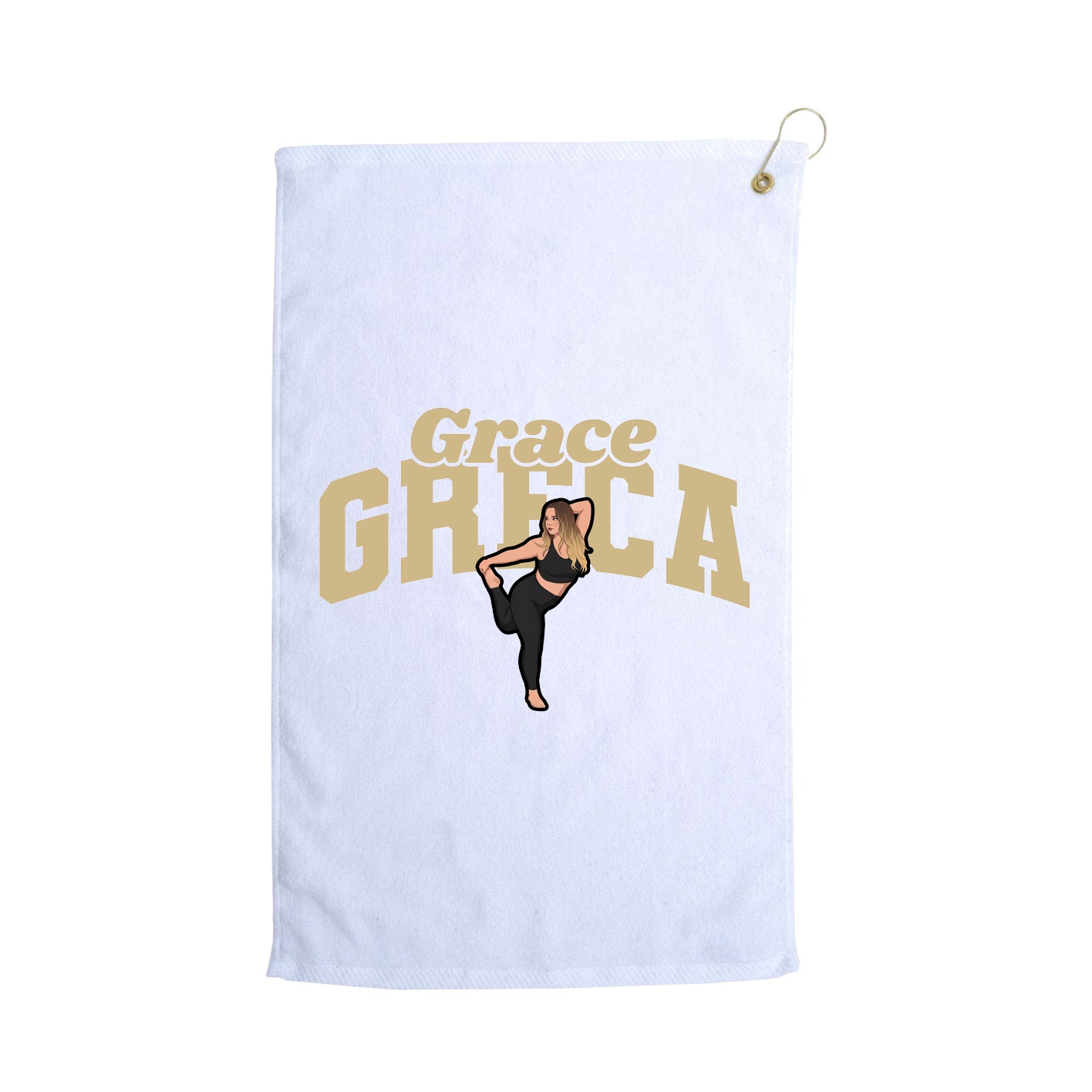 Golf Towel — Signature Arch in White