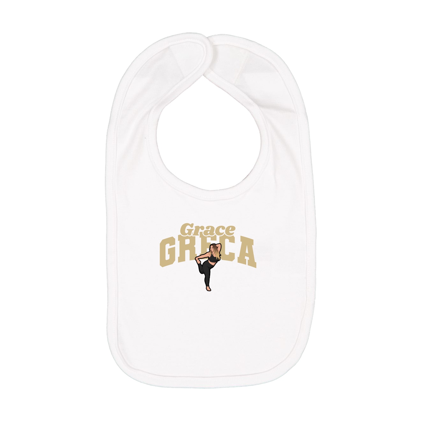 Infant Bib — Signature Arch in White