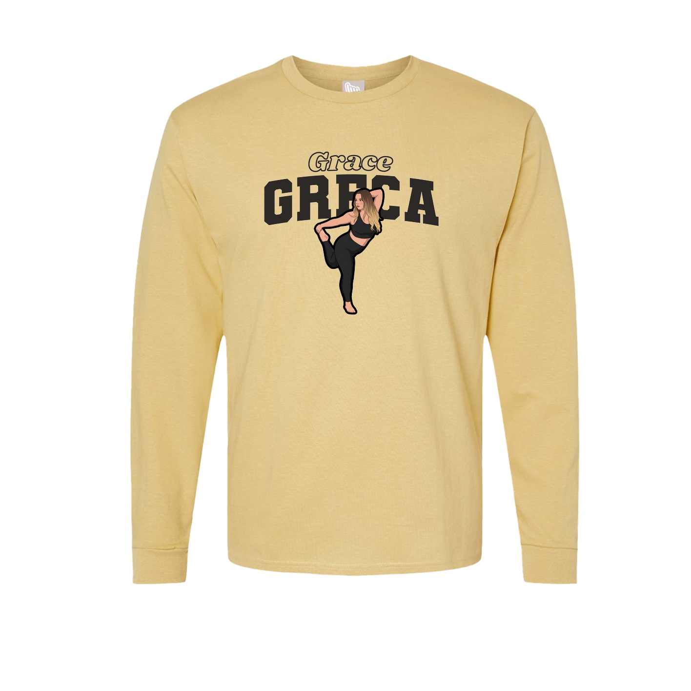 Long Sleeve Tee — Name Arch in Vegas Gold