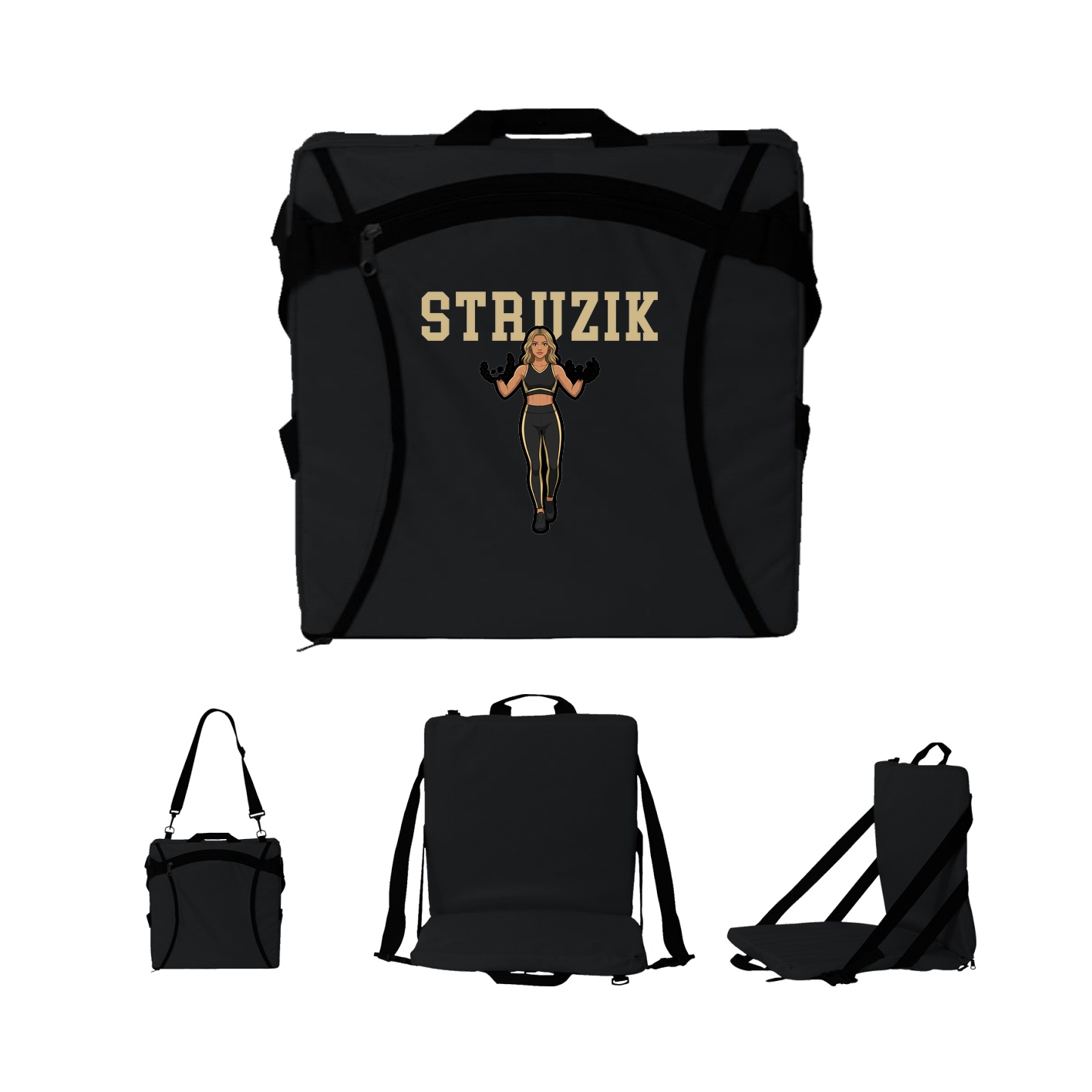 Folding Stadium Seat — Shirsey in Black