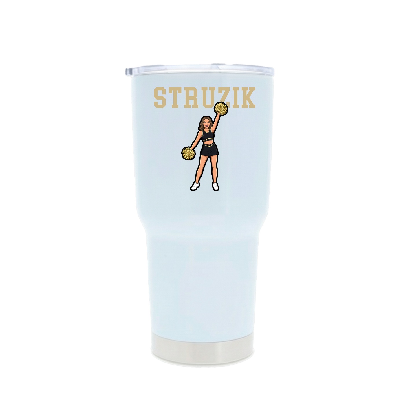 30oz Stainless Steel Tumbler — Shirsey in White