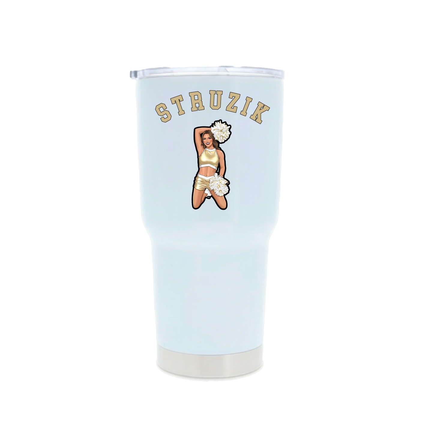 30oz Stainless Steel Tumbler — Shirsey Arch in White
