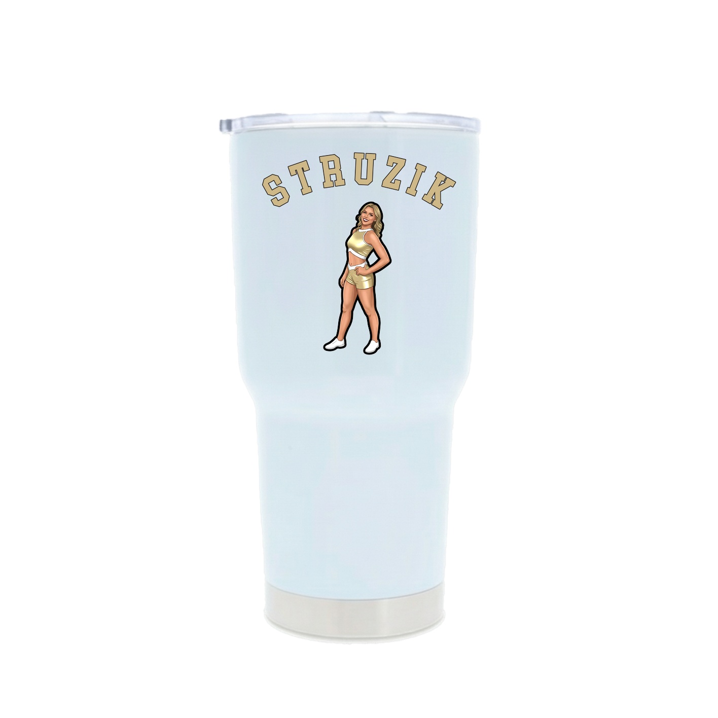 30oz Stainless Steel Tumbler — Shirsey Arch in White