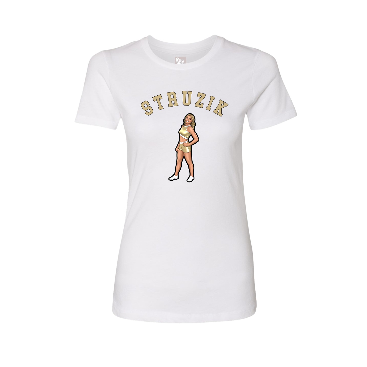 Fitted Women's Tee — Shirsey Arch in White