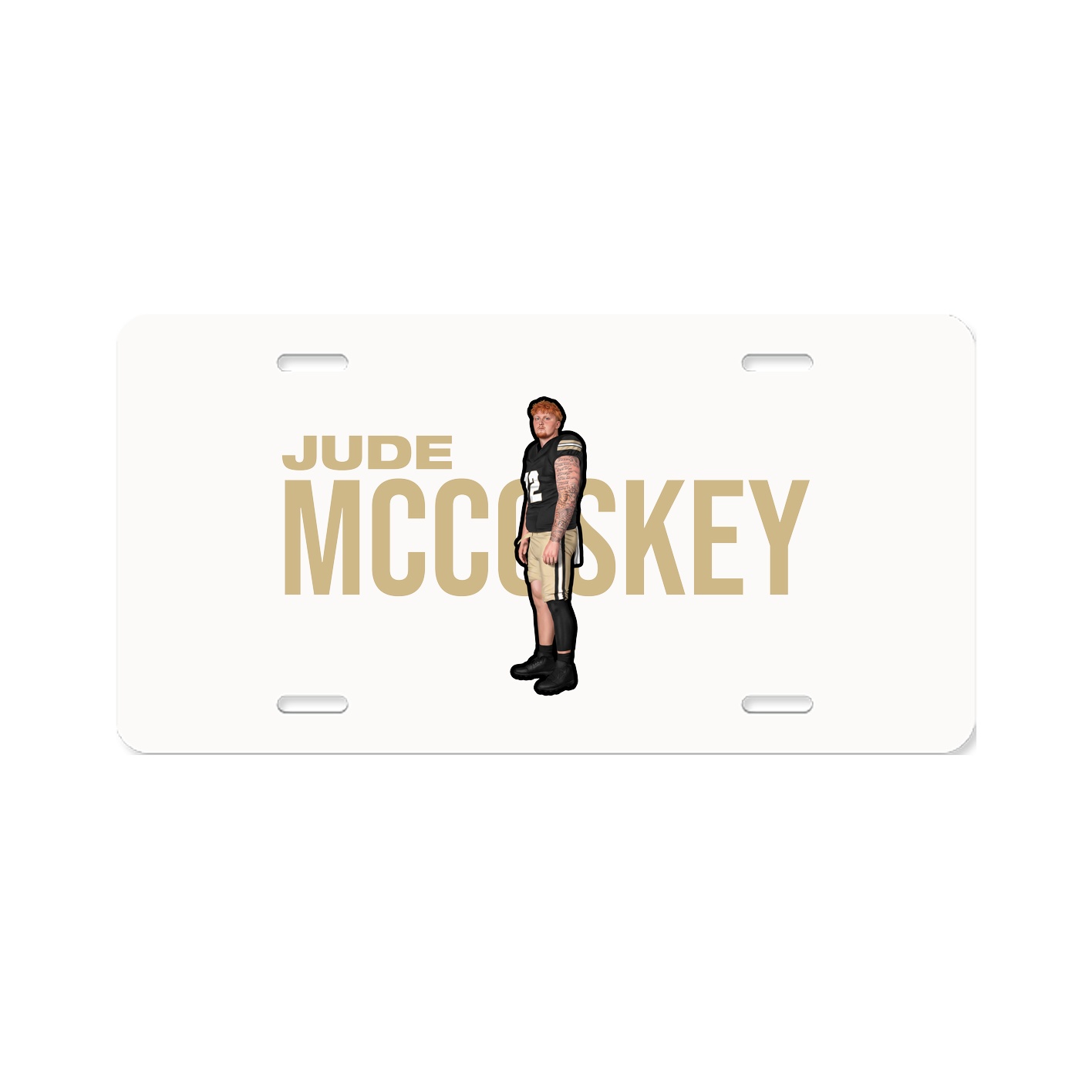 License Plate — Player Name in Classic
